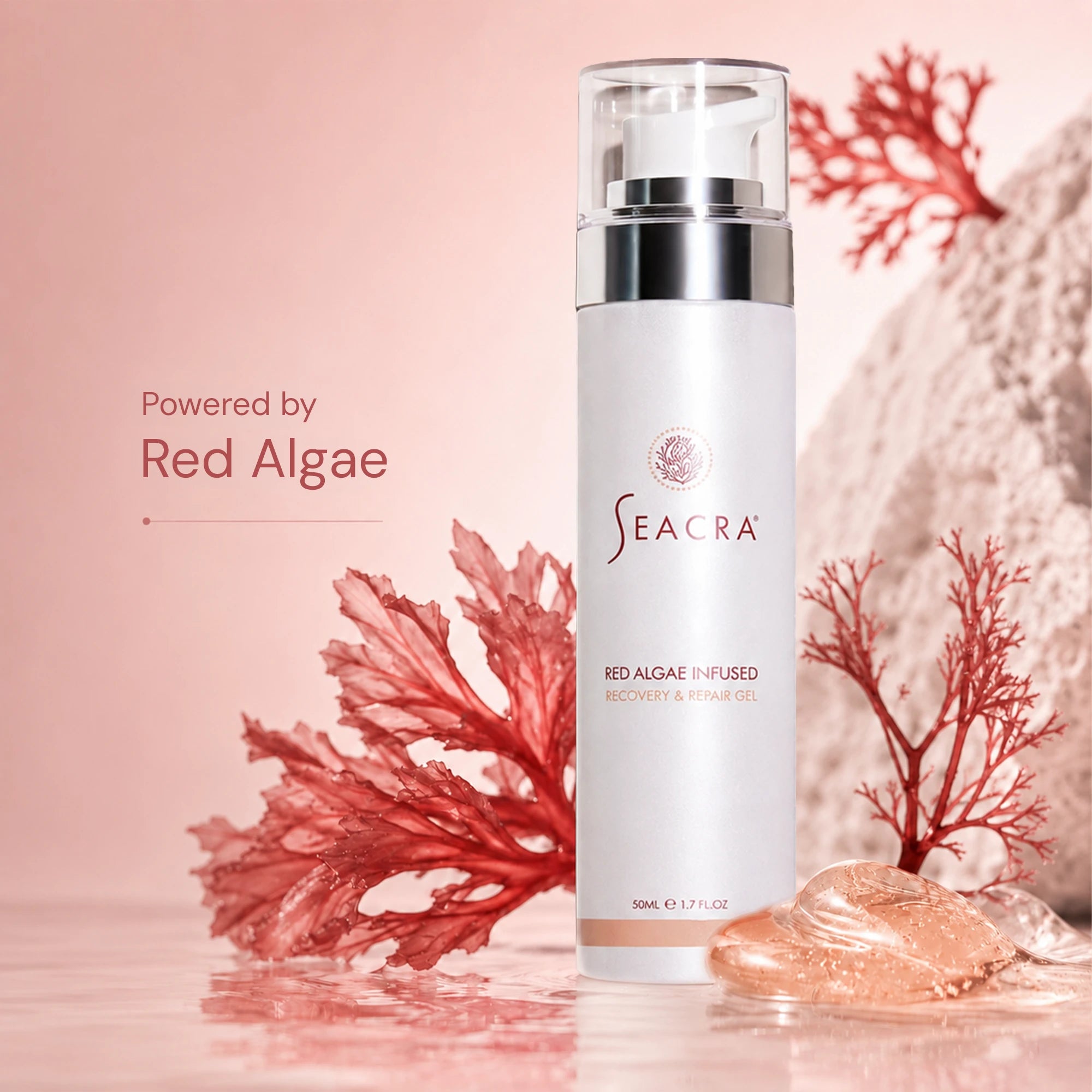 Seacra Recovery and Repair Gel powered by Red Algae skincare ingredients